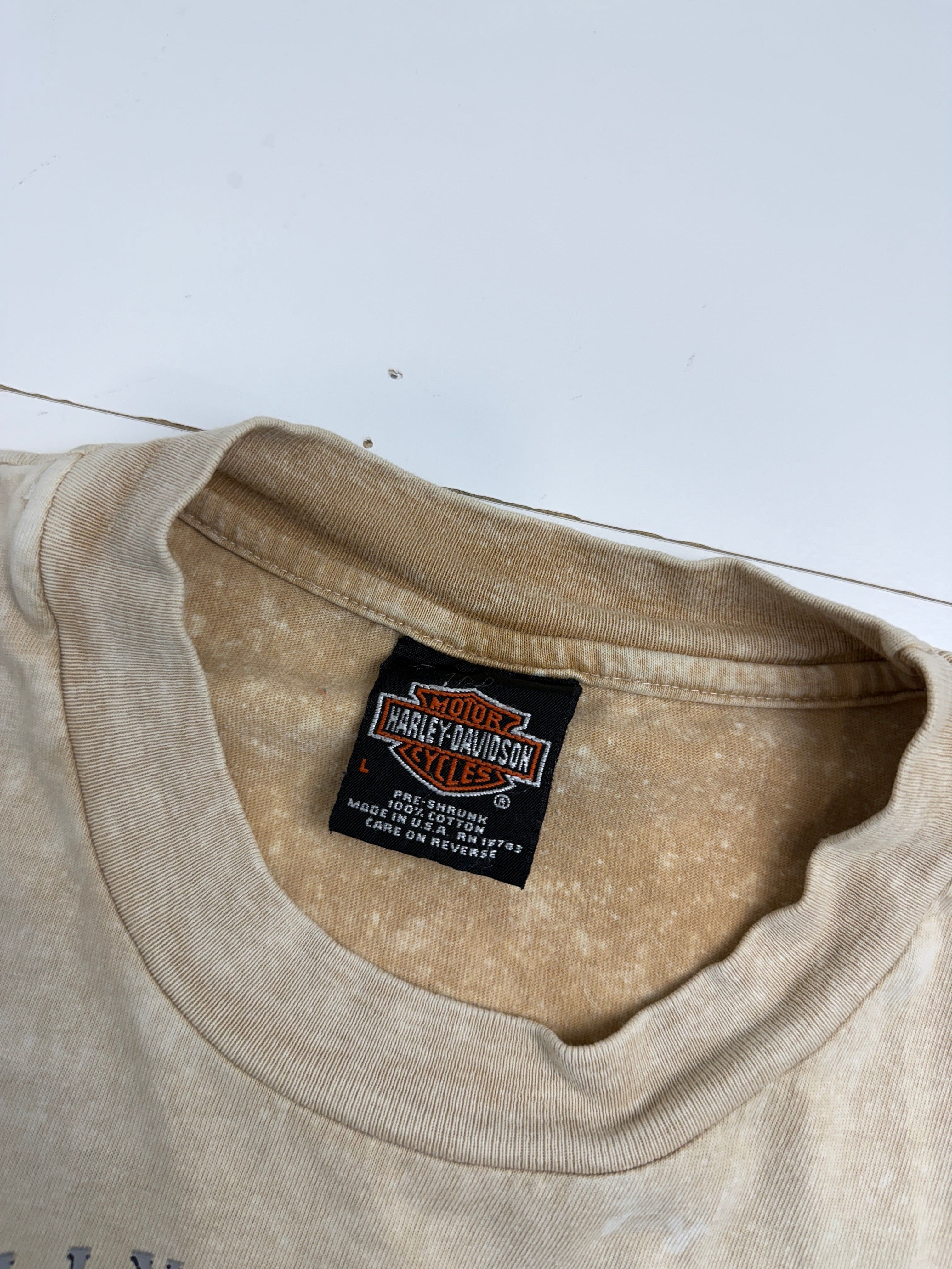 Vintage 2000 Harley Davidson Sturgis Rally Tee Light Brown