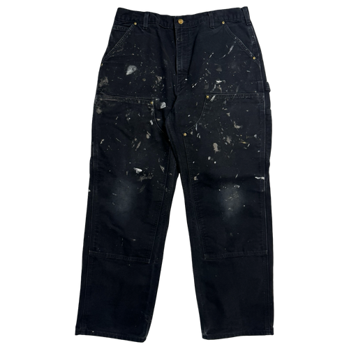 Carhartt Paint Splatter Double Knee Pants Black | Vintage Clothing Store Canada
