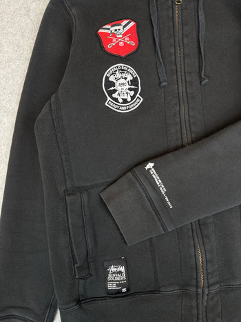 Stussy x Buffalo Soldiers Zip Up Hoodie Black (USED)
