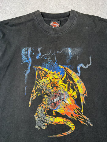 Vintage Harley Davidson Dragon Tee Black