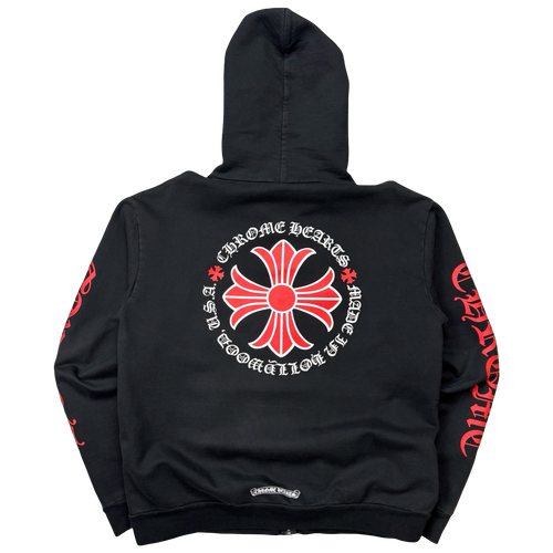 Chrome Hearts Cross Hollywood Zip Up Hoodie | Vintage Clothing Store Canada