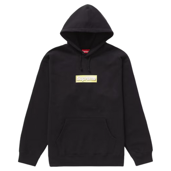 Supreme Bling Box Logo Hooded Sweatshirt Black