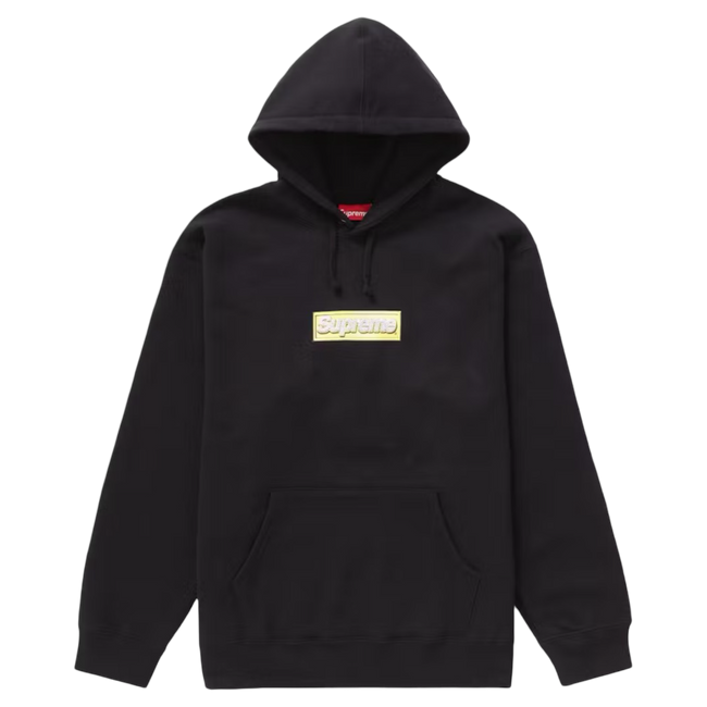 Supreme Bling Box Logo Hooded Sweatshirt Black