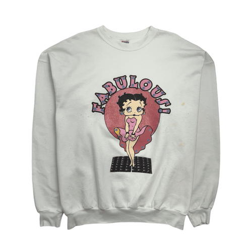 (XL) Vintage 2000s Betty Boop Sweatshirt White | Vintage Clothing Store Canada