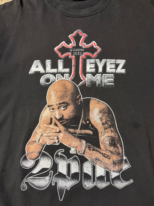 Y2K Tupac All Eyez On Me Tee Black | Vitnage Clothing Store Canada