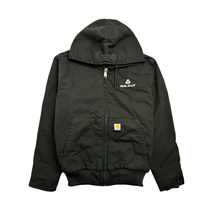 (M) Carhartt Quilt Lined Hooded Zip Work Jacket Black | Vitnage Clothing Store Canada