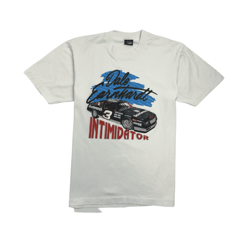 (M) Vintage 90s Dale Earnhardt Intimidator Tee White | Vintage Clothing Store Canada