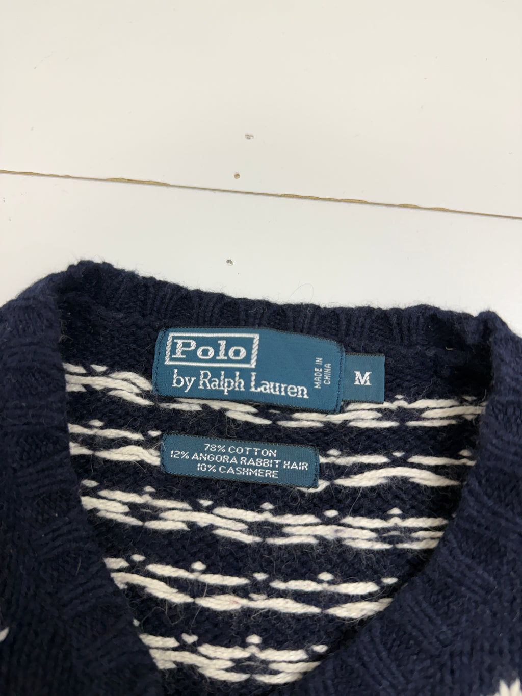 Vintage Polo Ralph Lauren Reindeer Christmas Wool Knit Sweater