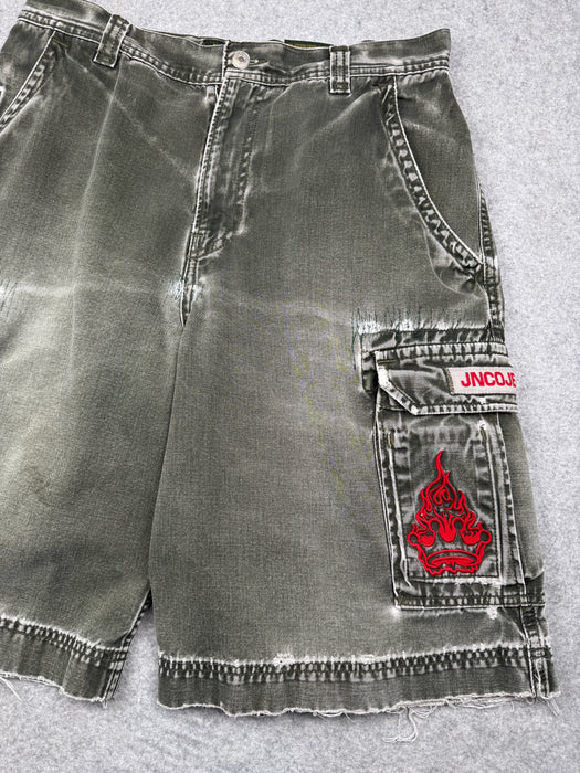 Vintage JNCO Jeans Cargo Shorts Green | Vitnage Clothing Store Canada