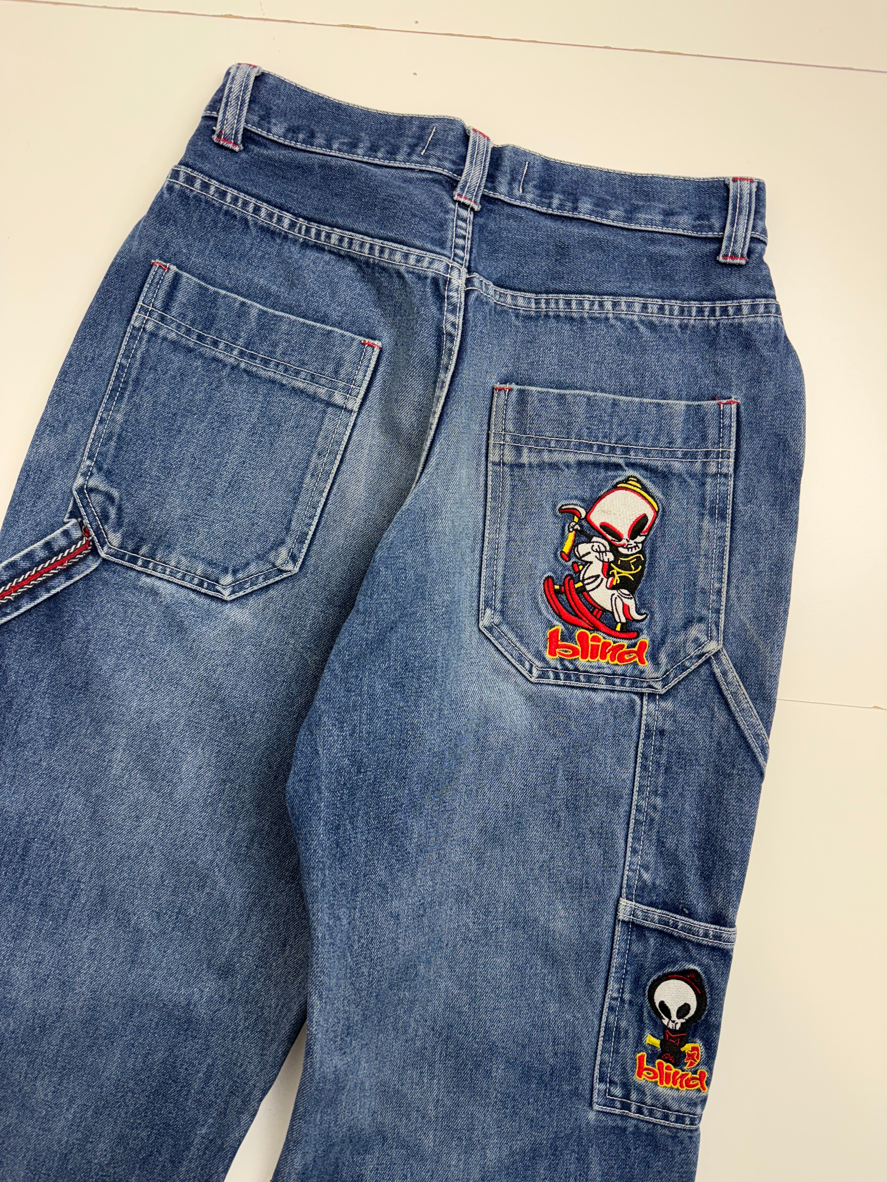 Blind Embroidered Carpenter Denim Pants