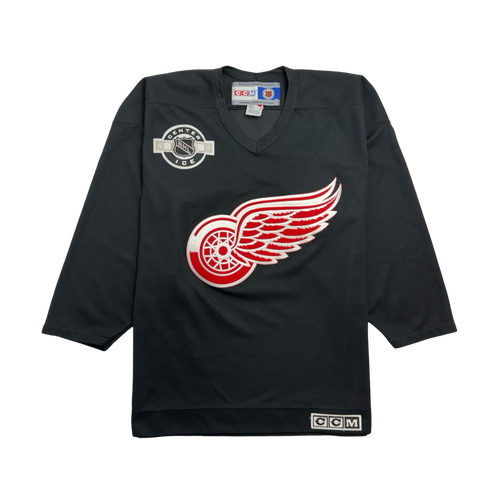 Vintage 90s CCM Detroit Red Wings Center Ice Jersey Black | Vintage Clothing Store Canada