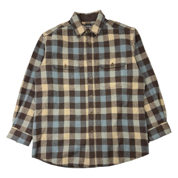 Woolrich Plaid Wool Button Up Brown