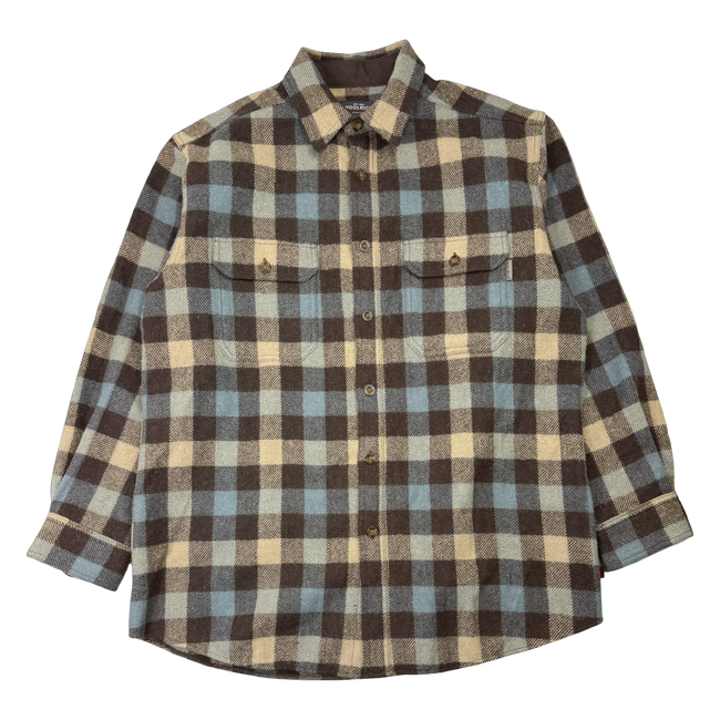 Woolrich Plaid Wool Button Up Brown