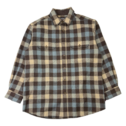 Woolrich Plaid Wool Button Up Brown | Vintage Clothing Store Canada