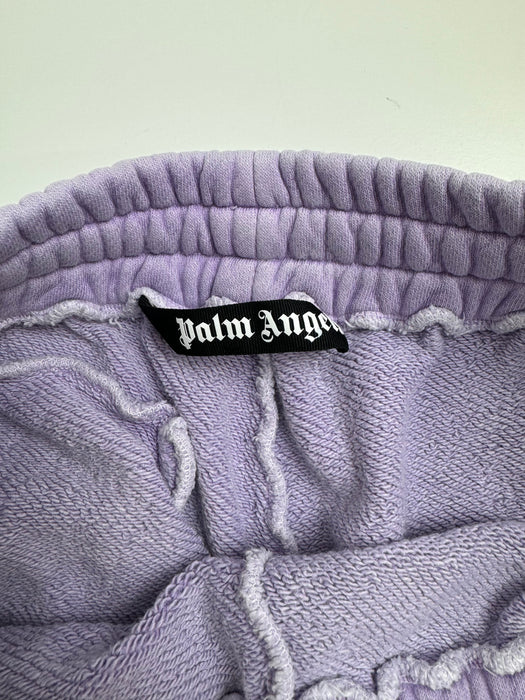 Palm Angels Curved Logo Sweatpants Lilac (USED) | Vitnage Clothing Store Canada