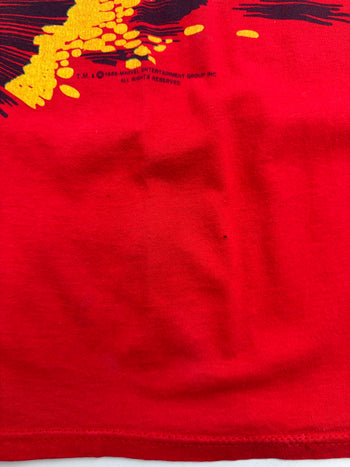 Vintage 1980’s Joe Satriani Surfing The Alien Silver Surfer Tee Red