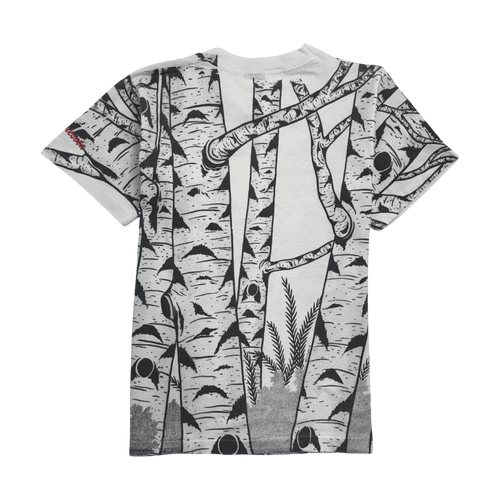 Vintage 90s AOP Nature Wolf Tee White | Vintage Clothing Store Canada