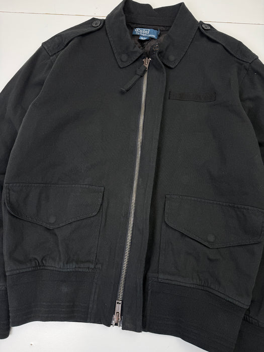 Vintage Polo Ralph Lauren Quilt Lined Zip Up Jacket Black | Vitnage Clothing Store Canada