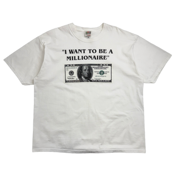 Vintage 2000s Millionaire Novelty Tee White