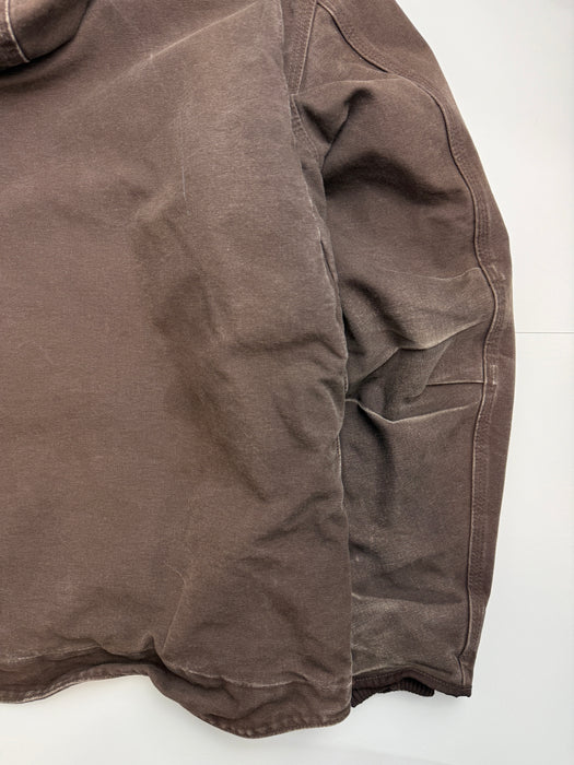 Carhartt Sherpa Lined Hooded Work Jacket Brown | Vitnage Clothing Store Canada