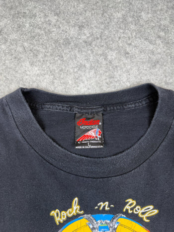 Vintage Indian Motorcycle Rock n Roll Tee Black