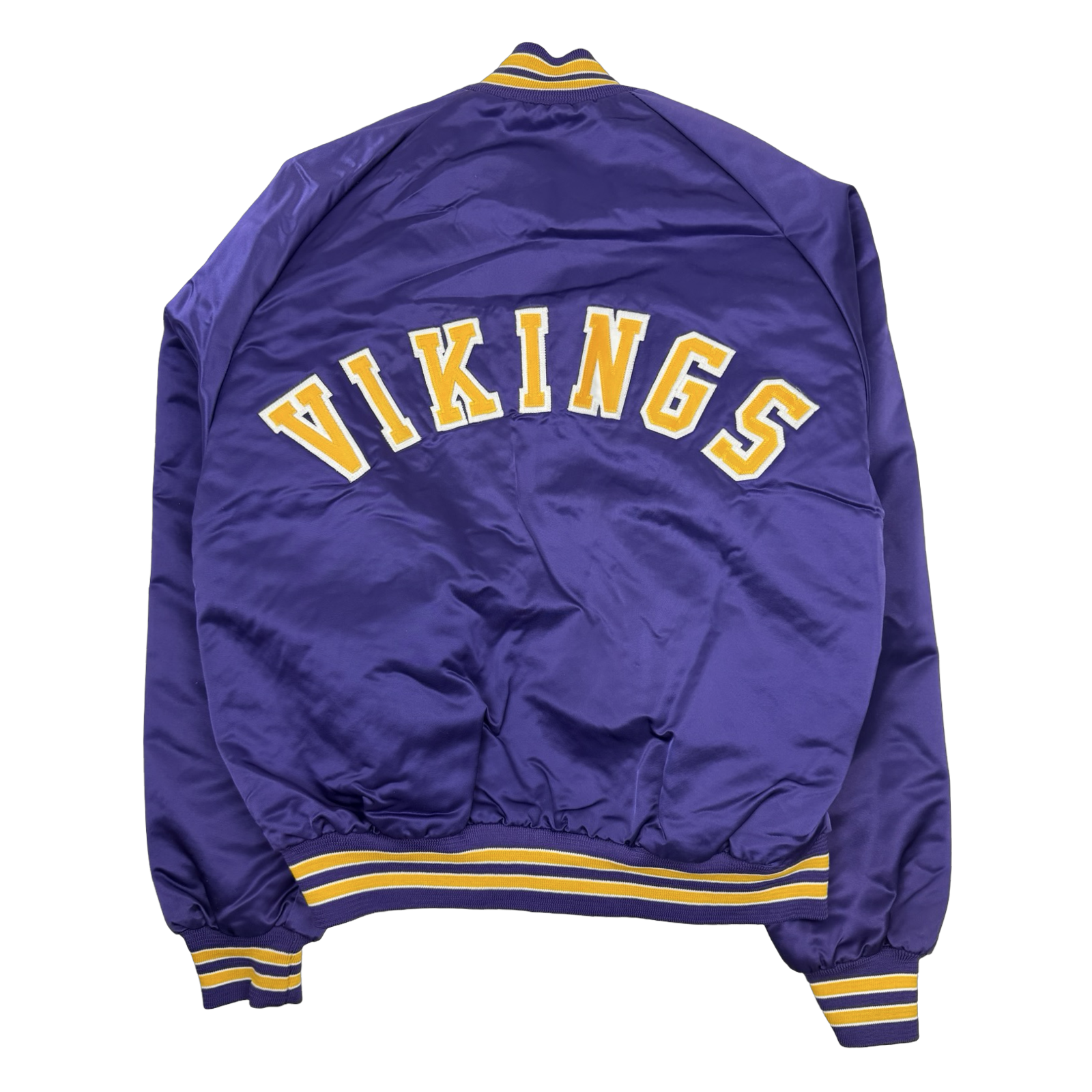 Vintage Minnesota Vikings Satin Bomber Jacket Purple