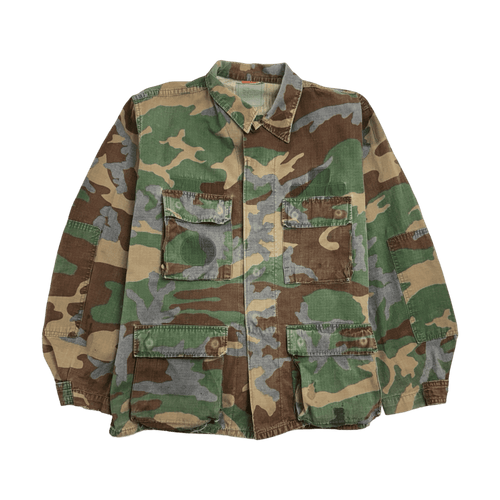 (M) Vintage Military Camo Button-Up | Vintage Clothing Store Canada