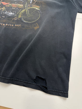 Vintage Harley Davidson Classic Bike Tee Sun Faded Black