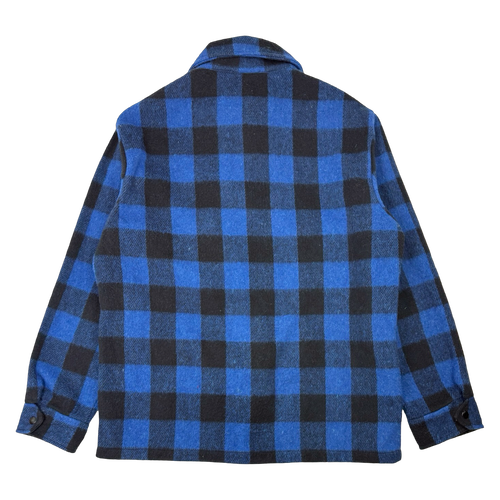 Vintage Golden Bay Wool Plaid Button Up Shirt Blue | Vintage Clothing Store Canada