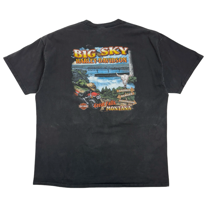 Vintage 2007 Harley Davidson Fat Boy Montana Tee Black | Vitnage Clothing Store Canada