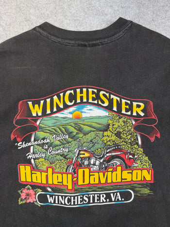 Vintage Harley Davidson Don't Mess With U.S. Tee Black