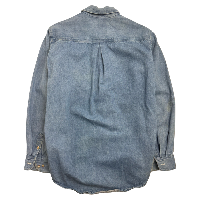 Vintage Marlboro Light Blue Denim Button Up | Vitnage Clothing Store Canada
