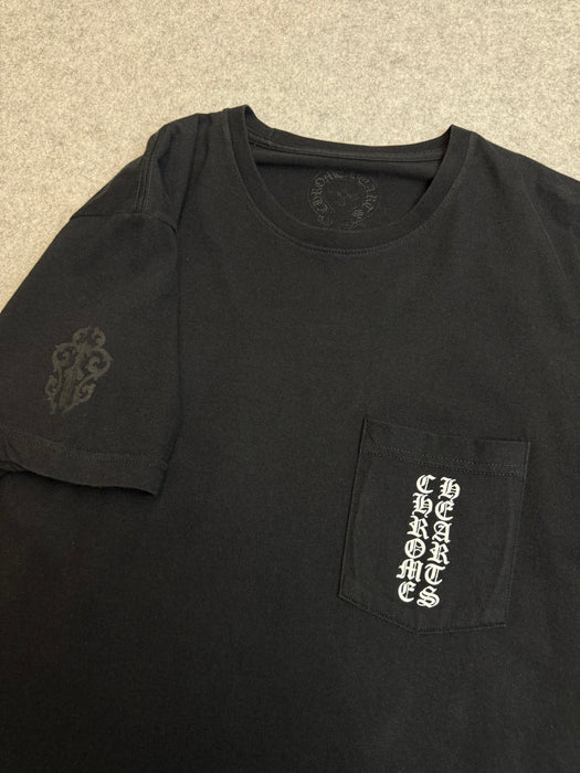 Chrome Hearts Scroll Cemetery Cross Pocket Tee Black | Vitnage Clothing Store Canada