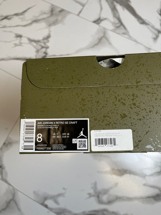 Air Jordan 4 Retro SE Craft Medium Olive (USED) | Vitnage Clothing Store Canada