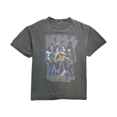 (M) Vintage 2000s KISS The Farewell Tour Tee Faded Black | Vintage Clothing Store Canada