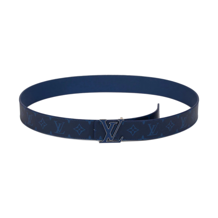 Louis Vuitton LV Initials Leather Monogram Belt Blue | Vitnage Clothing Store Canada