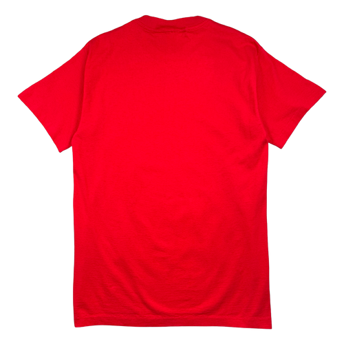 Vintage Chicago Bulls Flaming Basketball Tee Red