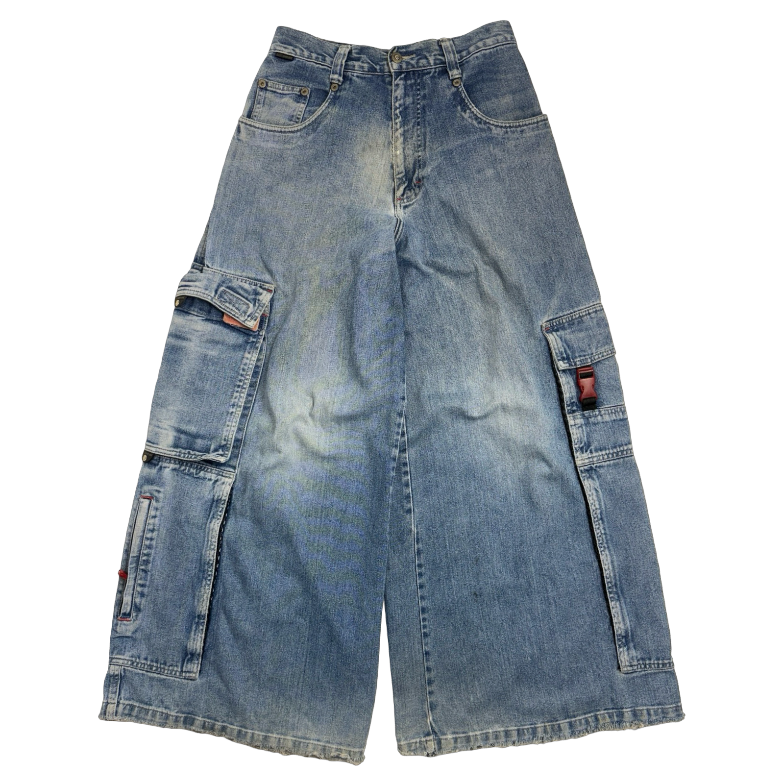 Kik Wear Wide Baggy Cargo Denim Pants