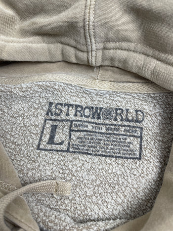 Travis Scott Astroworld Look Mom I Can Fly Hoodie Tan (USED)