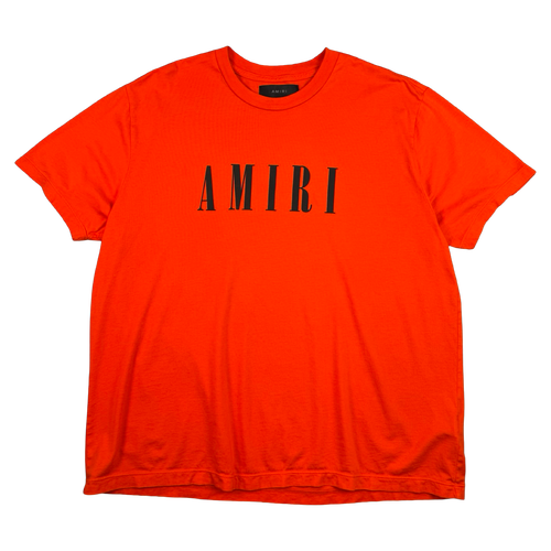 Amiri Spell Out Logo Tee Orange (USED) | Vintage Clothing Store Canada