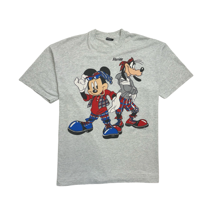 (XL) Vintage 90s Florida Mickey Mouse Tee Light Grey | Vitnage Clothing Store Canada