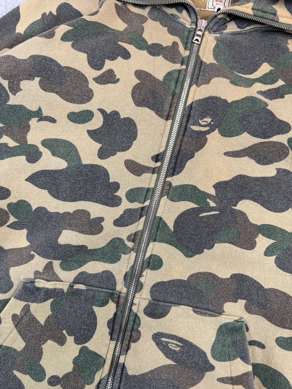 BAPE 1st Camo Full Zip Hoodie Green (USED)
