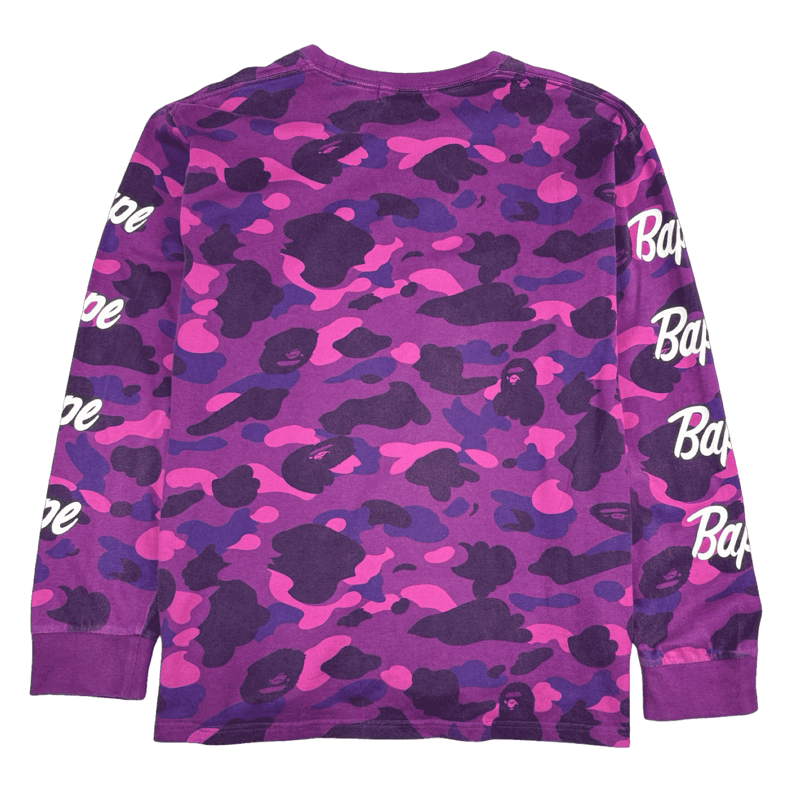 BAPE Color Camo Sleeve Logo L/S Tee Purple