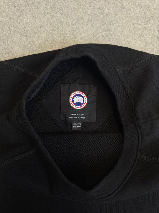 Canada Goose Huron Logo Sweatshirt Black (USED) | Vitnage Clothing Store Canada
