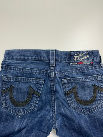 (34) Vintage True Religion Bobby Row Cut Denim Pants