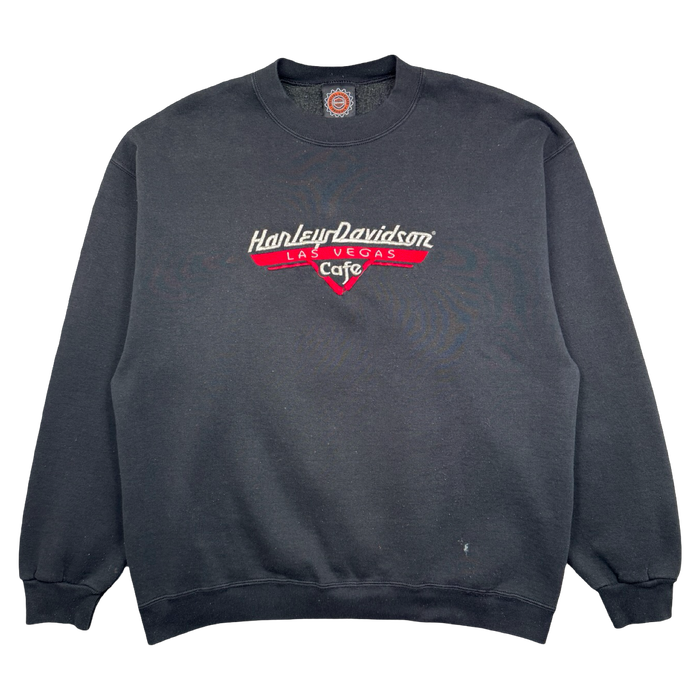 Vintage Harley Davidson Cafe Crewneck Black | Vitnage Clothing Store Canada