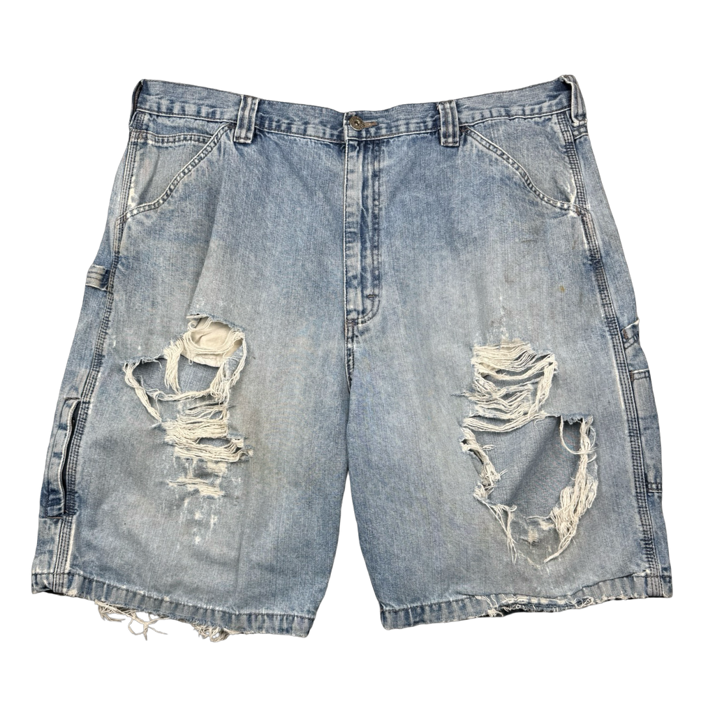 Vintage WRG Distressed Cargo Denim Shorts