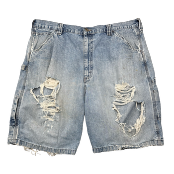 Vintage WRG Distressed Cargo Denim Shorts