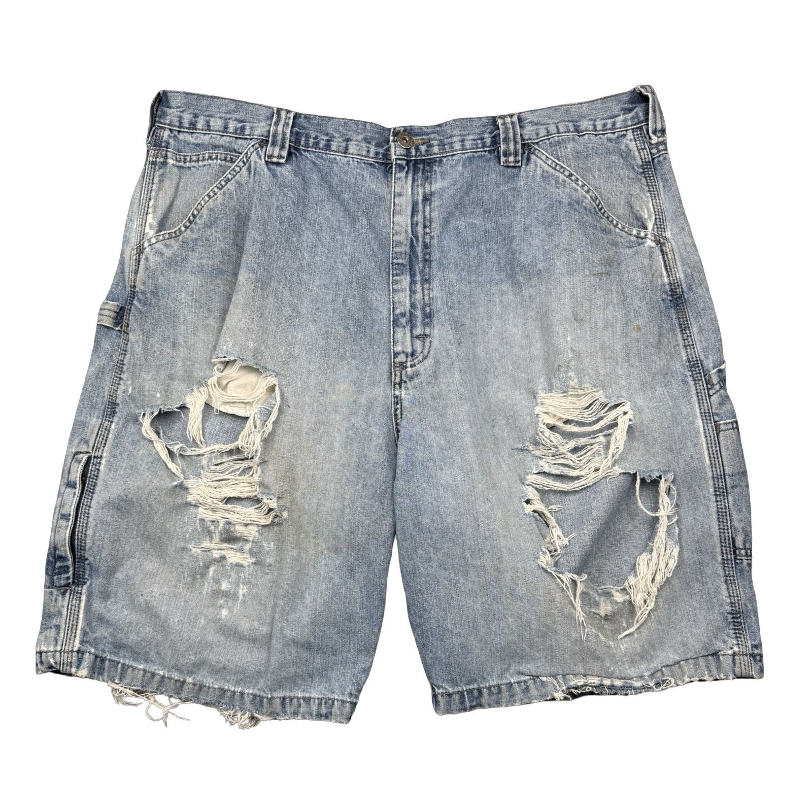 Vintage WRG Distressed Cargo Denim Shorts
