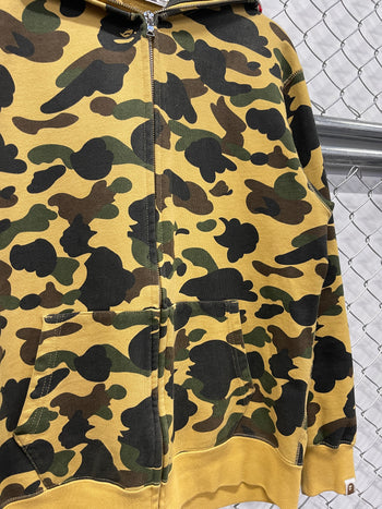 BAPE 1st Camo Shark Full Zip Hoodie Yellow (USED)